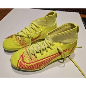 Nike Mercurial Superfly 8 Club MG Soccer Cleats Kids Size 4.5Y Yellow VG